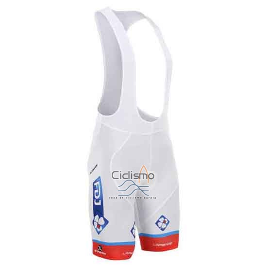 Fdj Ropa Ciclismo Culotte Corto 2015 Mangas Cortas Blanco y Azul